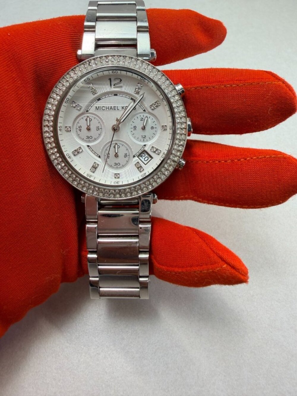 Michael Kors MK5353 Womens Silver Stainless Steel Analog Dial Wrist Watch Works - Picture 10 of 10